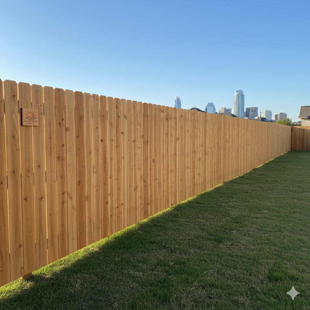 Traditional vertical fence design